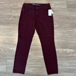 NWT Old Navy maroon dark red rockstar mid rise skinny jeans
